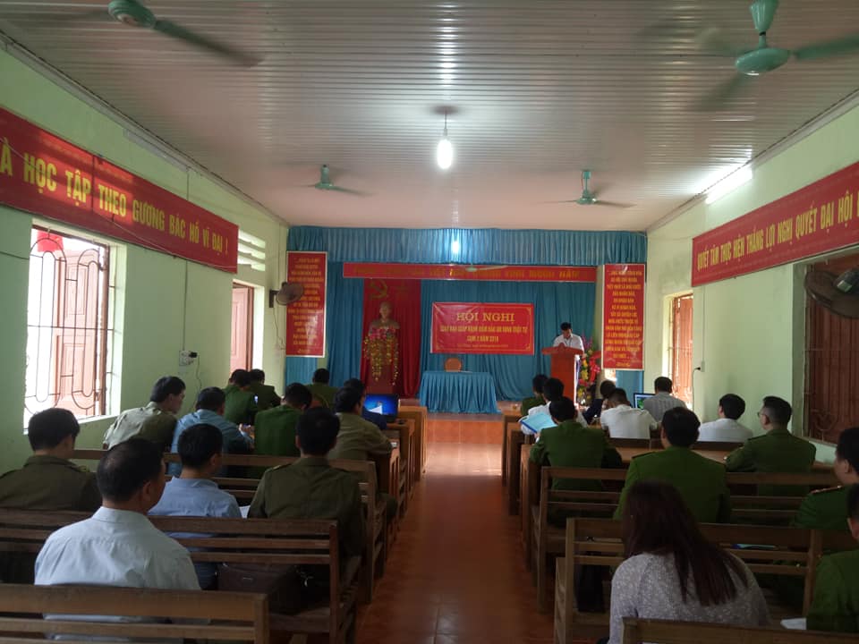 Hội nghị giao ban  giáp ranh phối hợp đảm bảo an ninh trật tự (cụm II) năm 2019 tại xã Việt Hồng